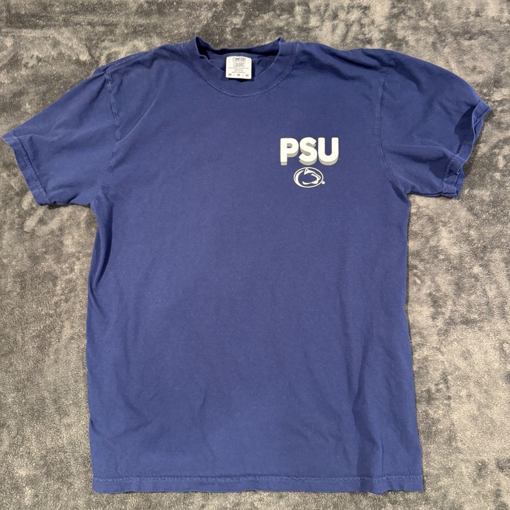 Penn State PSU T-Shirt Mens Medium Nittany Lions Navy Blue Graphic